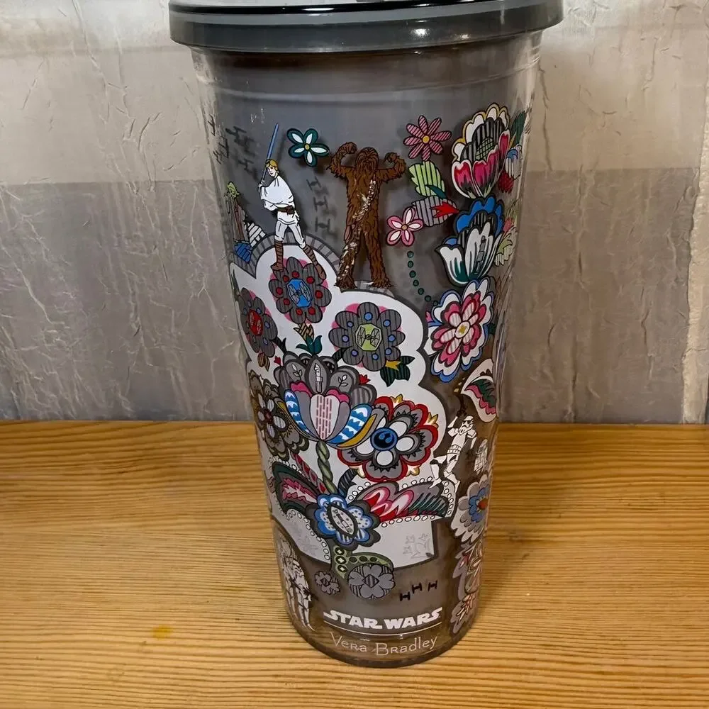 Disney Star Wars Tumbler Princess Leia Acrylic Cup w Straw BPA Free